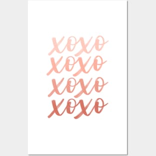 XOXO Pink and Red Gradient Posters and Art